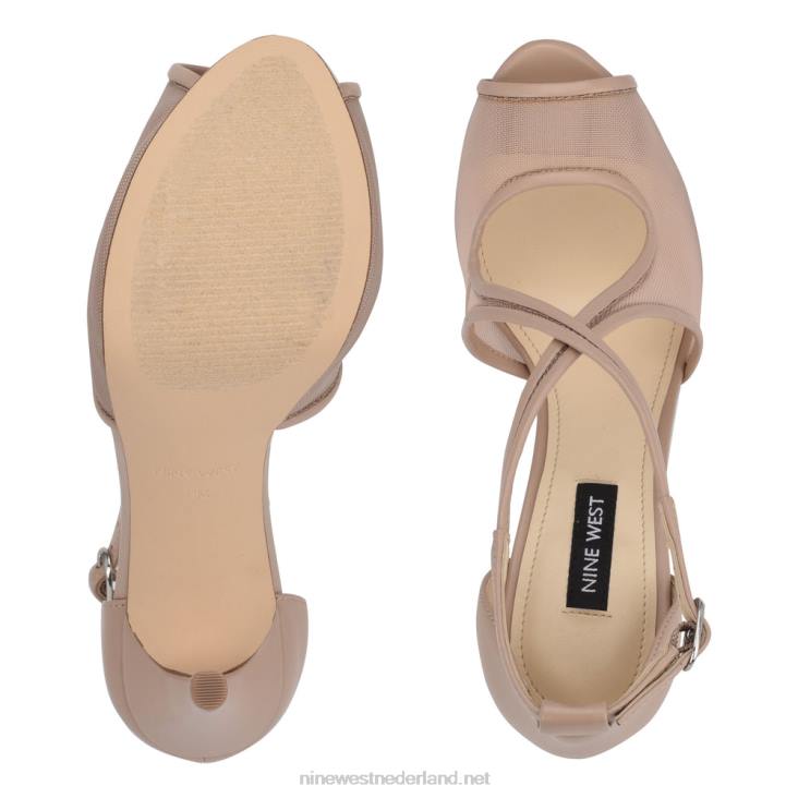 hanya peep toe platform pumps Nine West 62LB1453 natuurlijk