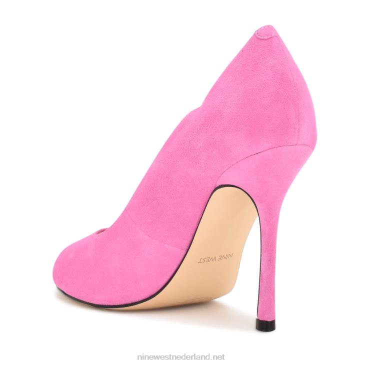 kelyan pumps met open teen Nine West 62LB898 roze suède
