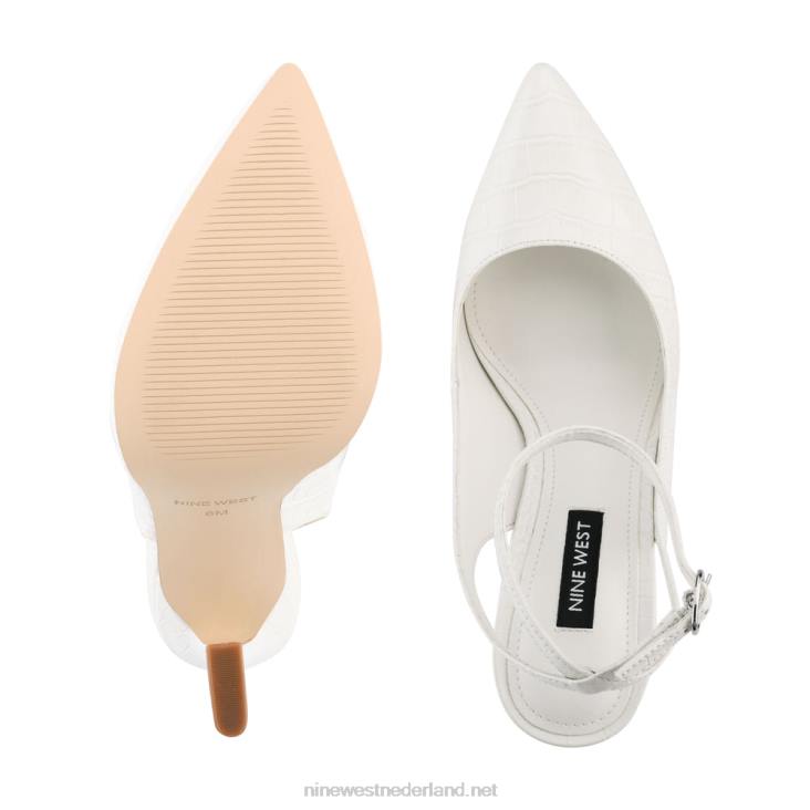 tabita pumps met enkelbandje Nine West 62LB1110 been reliëf croco