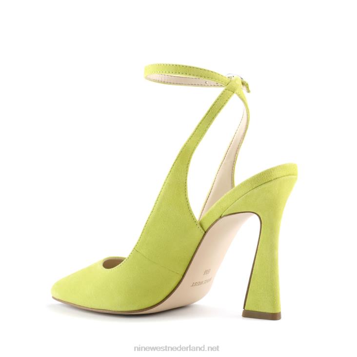 tabita pumps met enkelbandje Nine West 62LB1500 neon geel suède