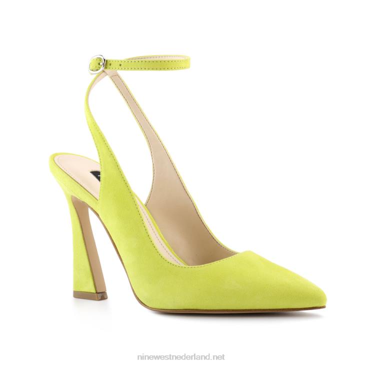 tabita pumps met enkelbandje Nine West 62LB910 neon geel suède