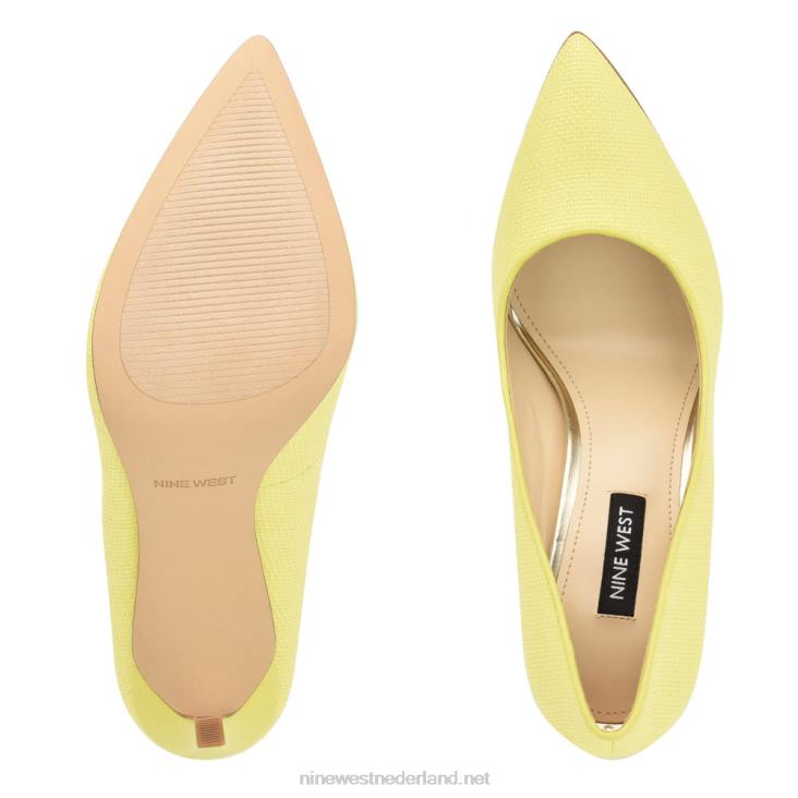 tatiana geweven pumps met spitse neus Nine West 62LB864 limoen