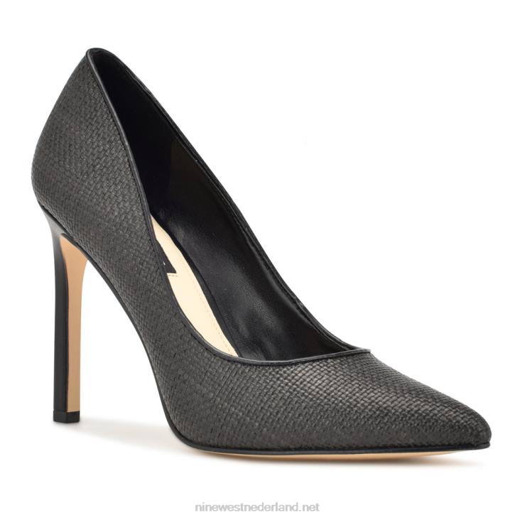 tatiana geweven pumps met spitse neus Nine West 62LB865 zwart
