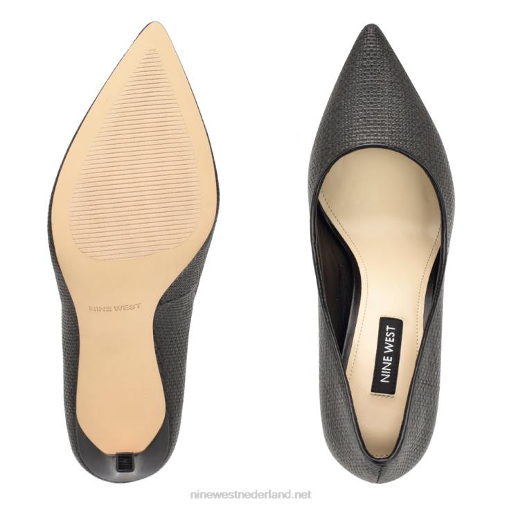 tatiana geweven pumps met spitse neus Nine West 62LB865 zwart