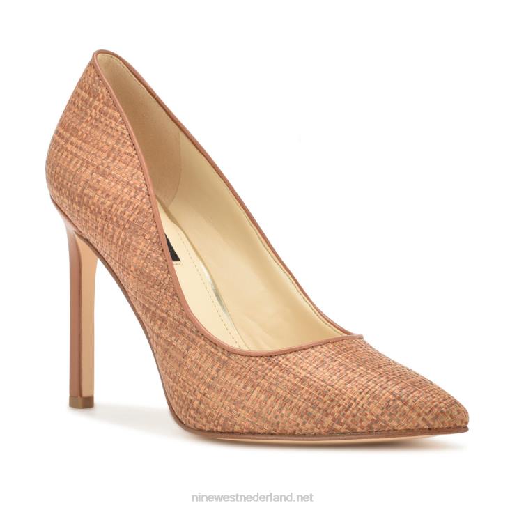 tatiana geweven pumps met spitse neus Nine West 62LB866 bruin