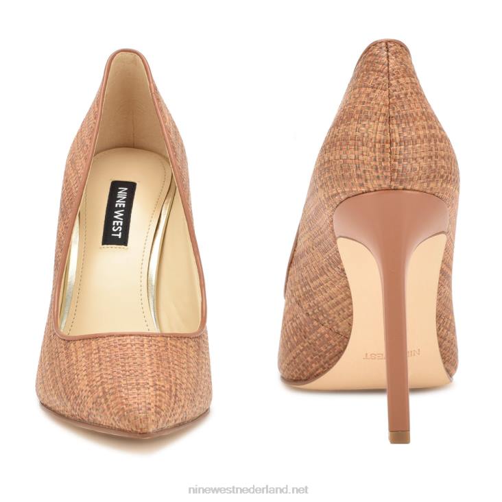 tatiana geweven pumps met spitse neus Nine West 62LB866 bruin