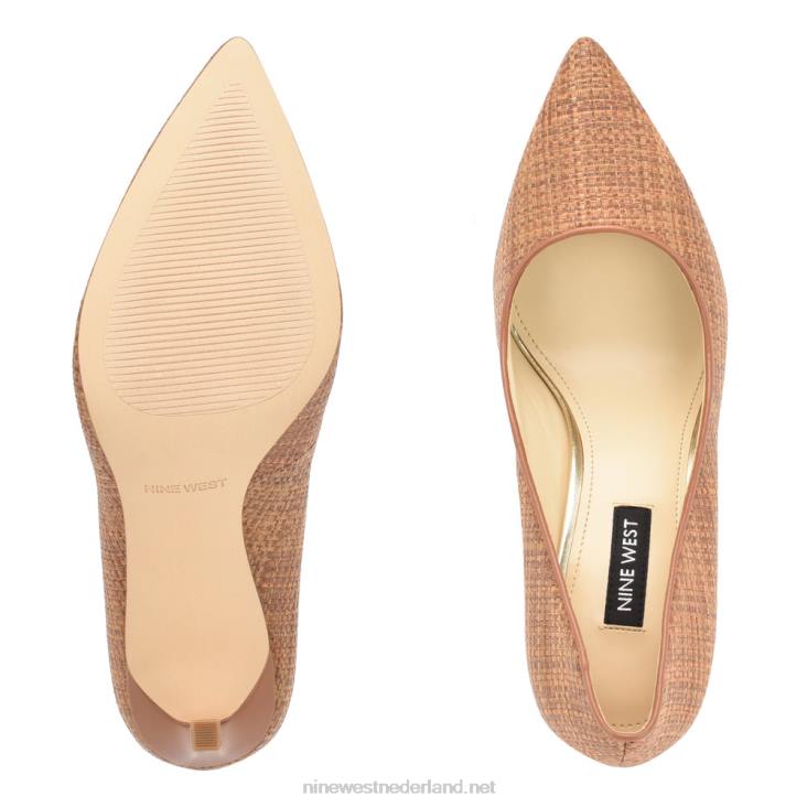 tatiana geweven pumps met spitse neus Nine West 62LB866 bruin