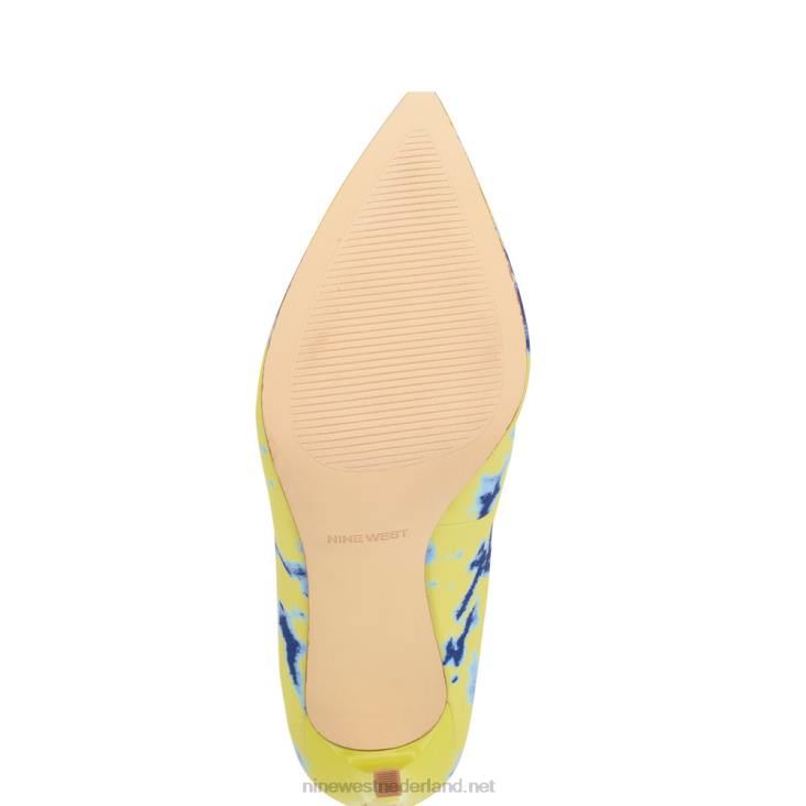 tatiana pumps met spitse neus Nine West 62LB1377 neon groen blauwe tie dye