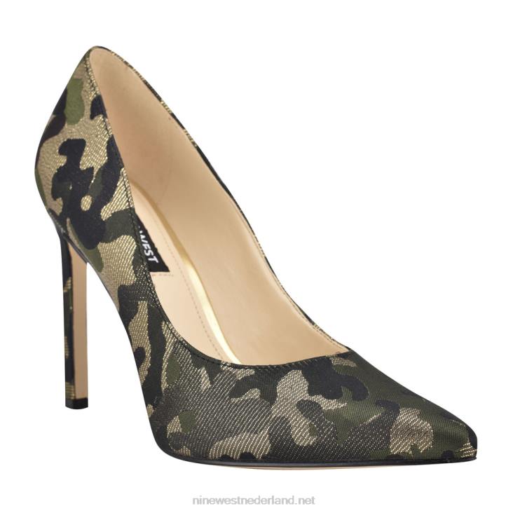 tatiana pumps met spitse neus Nine West 62LB1482 metalen camouflage