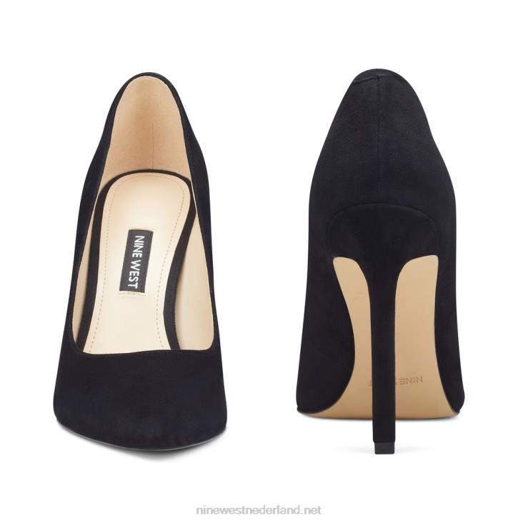 tatiana pumps met spitse neus Nine West 62LB1488 zwart suède