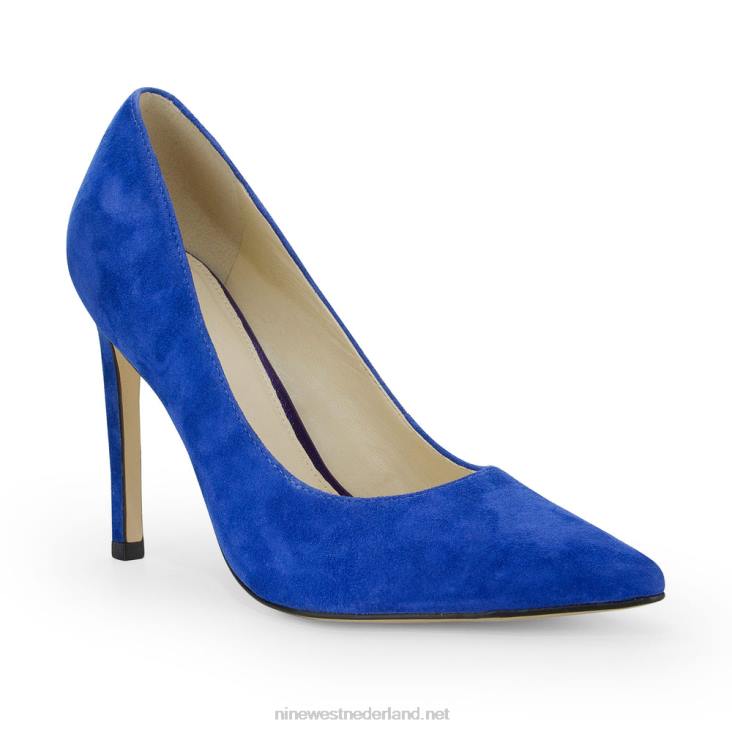 tatiana pumps met spitse neus Nine West 62LB1507 blauw suède