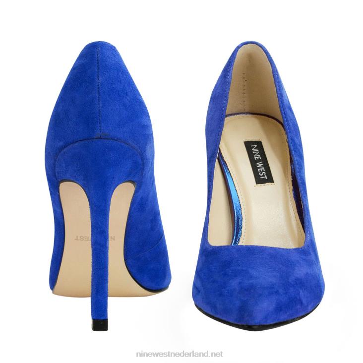 tatiana pumps met spitse neus Nine West 62LB1507 blauw suède