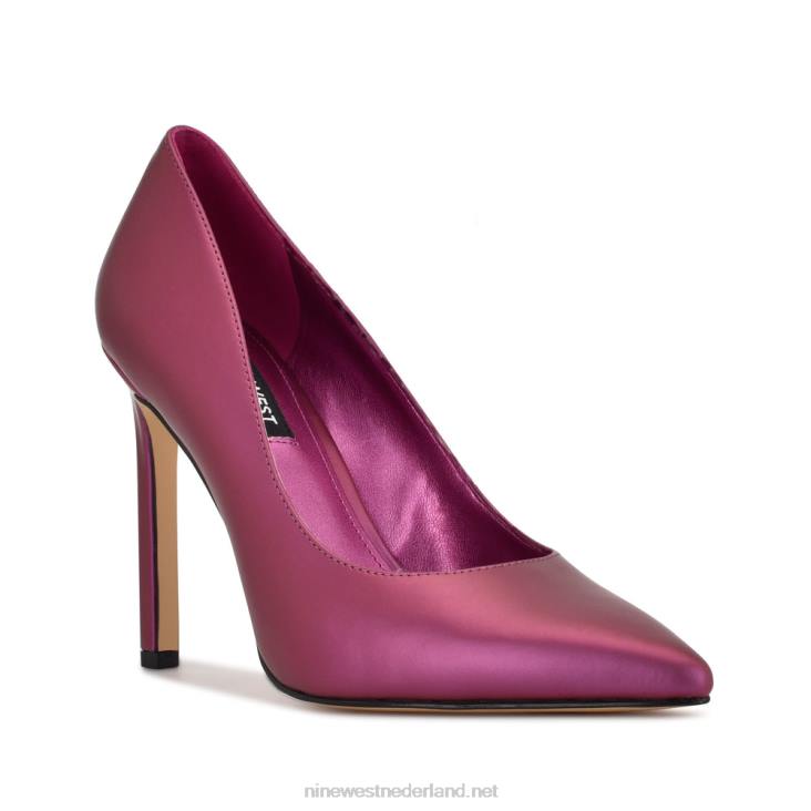 tatiana pumps met spitse neus Nine West 62LB1529 roze parelmoer metallic