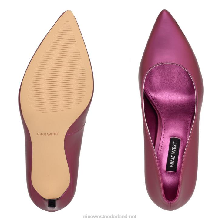 tatiana pumps met spitse neus Nine West 62LB1529 roze parelmoer metallic