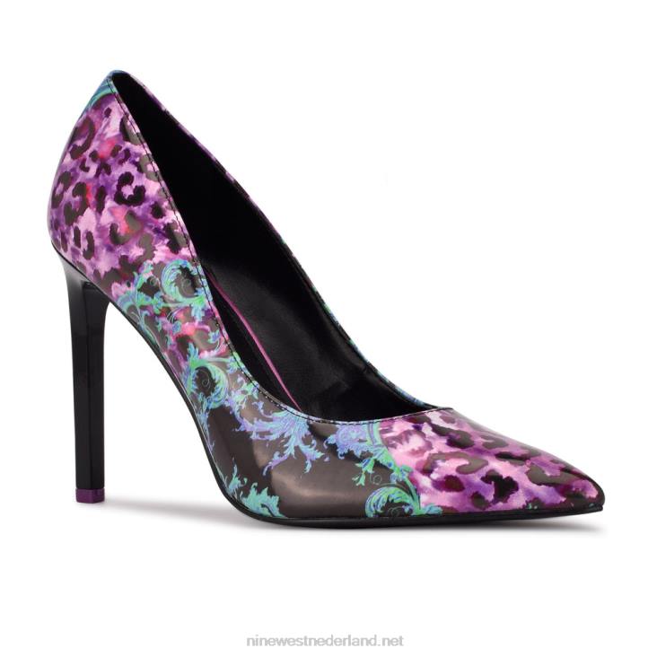 tatiana pumps met spitse neus Nine West 62LB1547 paars multi-patent