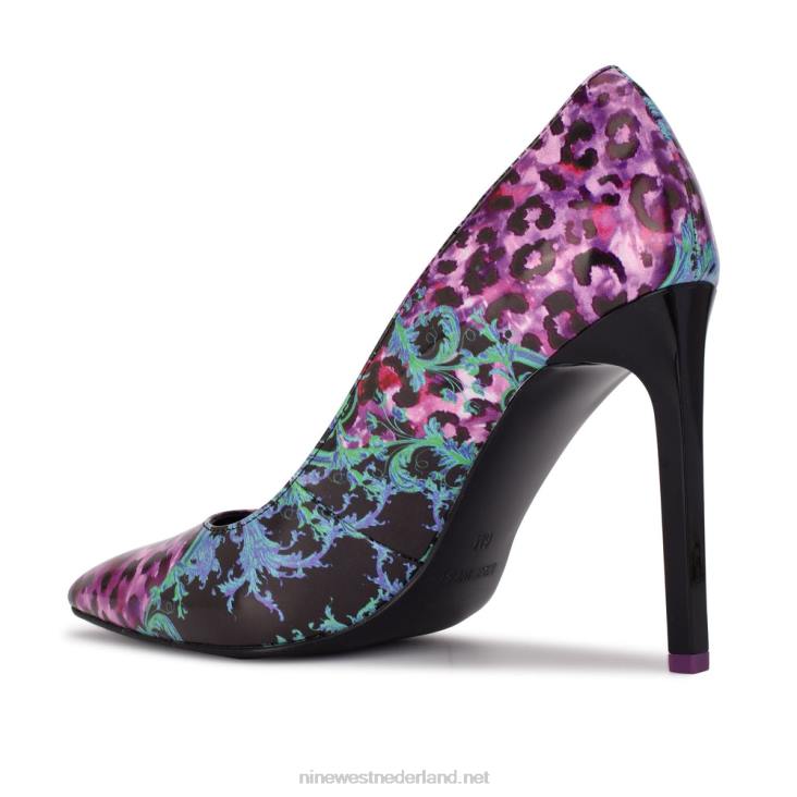 tatiana pumps met spitse neus Nine West 62LB1547 paars multi-patent