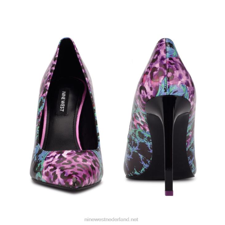 tatiana pumps met spitse neus Nine West 62LB1547 paars multi-patent