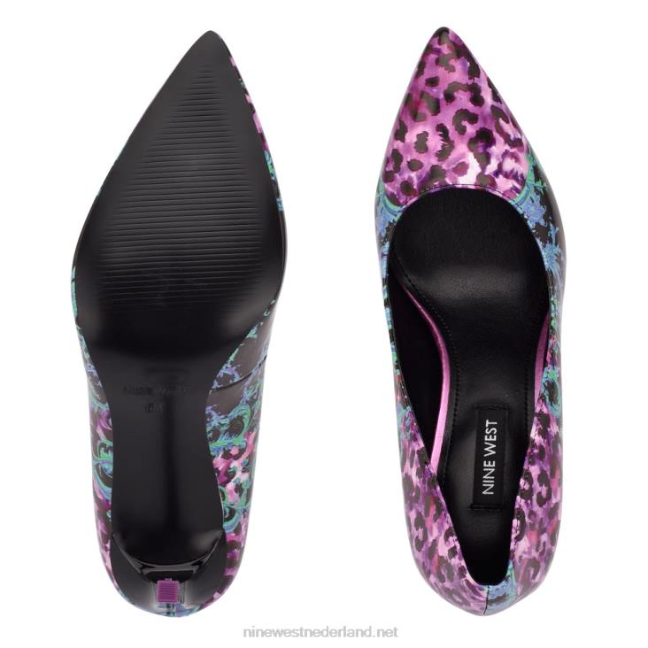 tatiana pumps met spitse neus Nine West 62LB1547 paars multi-patent