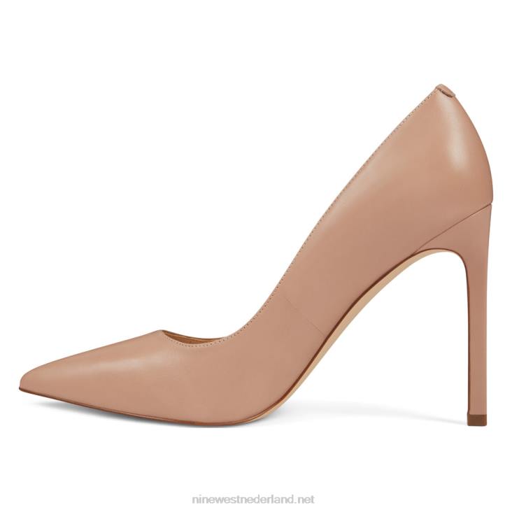 tatiana pumps met spitse neus Nine West 62LB2362 nauwelijks nude leer