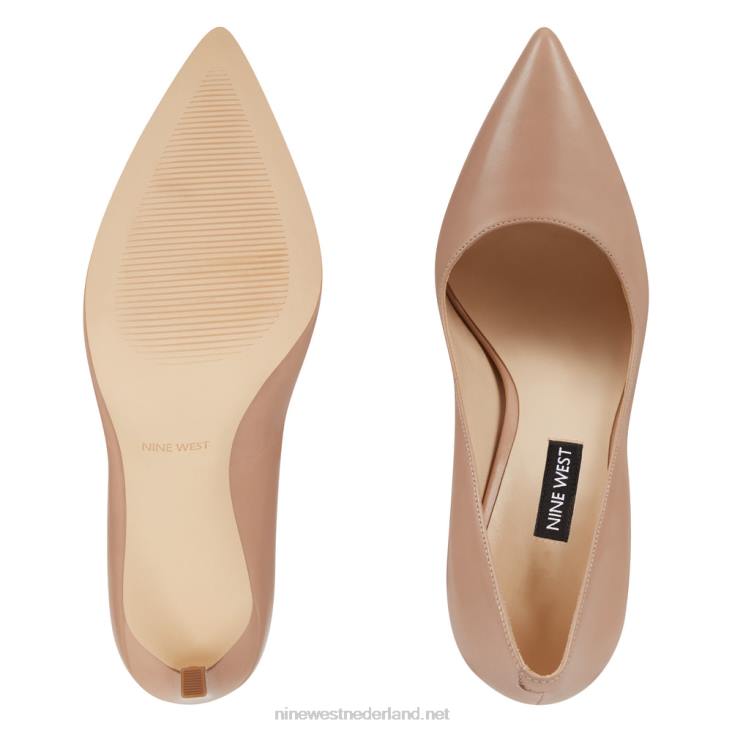 tatiana pumps met spitse neus Nine West 62LB2362 nauwelijks nude leer