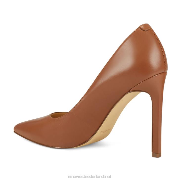 tatiana pumps met spitse neus Nine West 62LB2407 lichtbruin leer