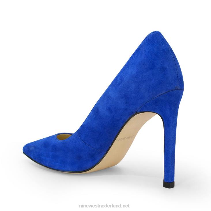 tatiana pumps met spitse neus Nine West 62LB920 blauw suède