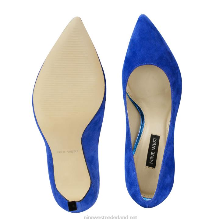 tatiana pumps met spitse neus Nine West 62LB920 blauw suède