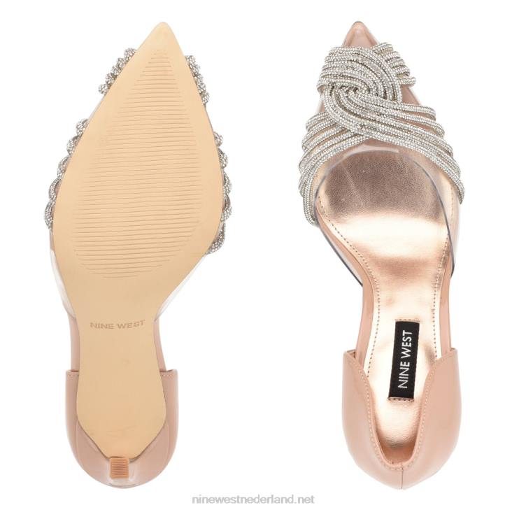 toast d\'orsay pumps Nine West 62LB1497 naakt/helder kristal