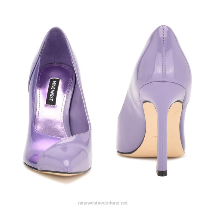 toba pumps met spitse neus Nine West 62LB1513 lichtpaars patent