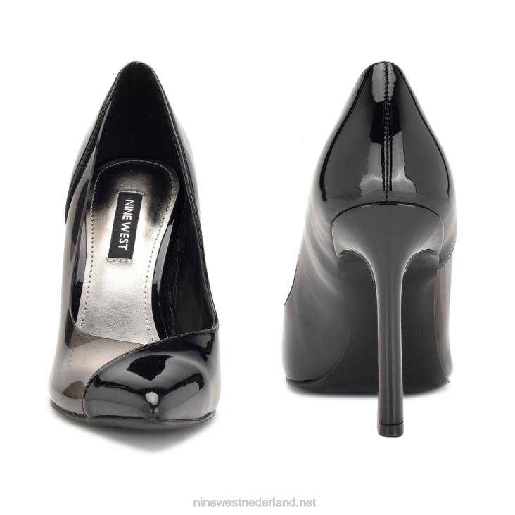 toba pumps met spitse neus Nine West 62LB1514 zwart/rook patent