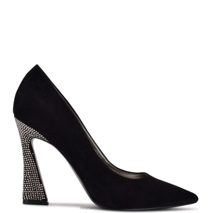 zwart suède/strass