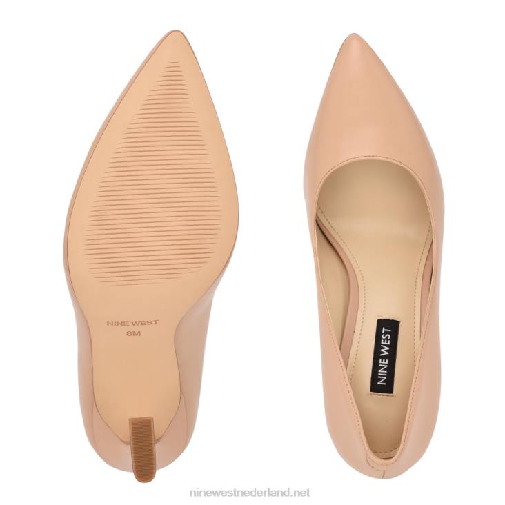 trendy pumps met spitse neus Nine West 62LB1481 warm blos leer