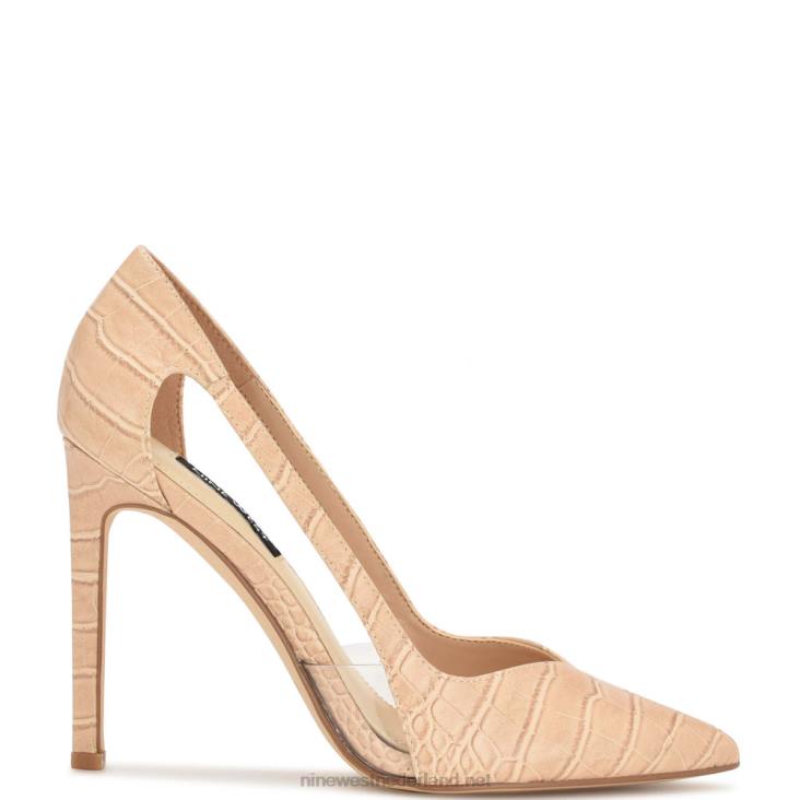 trivs pumps met spitse neus Nine West 62LB897 warme blos croco