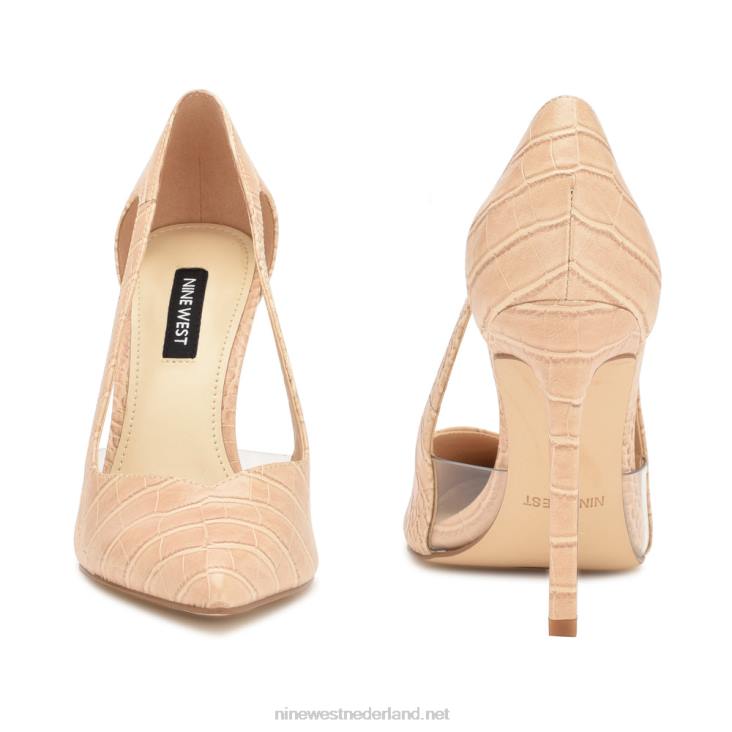 trivs pumps met spitse neus Nine West 62LB897 warme blos croco