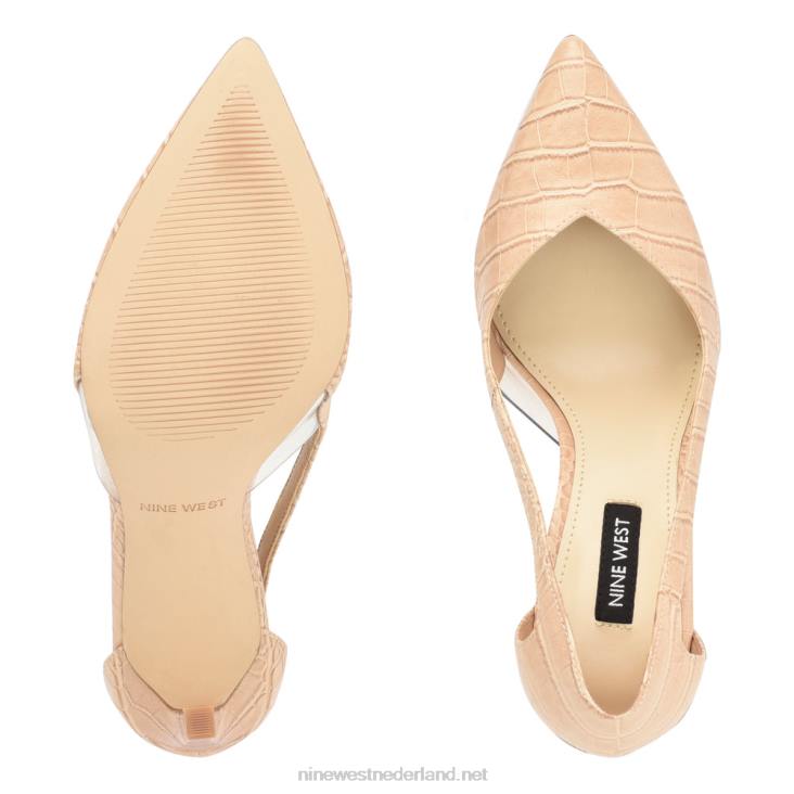trivs pumps met spitse neus Nine West 62LB897 warme blos croco