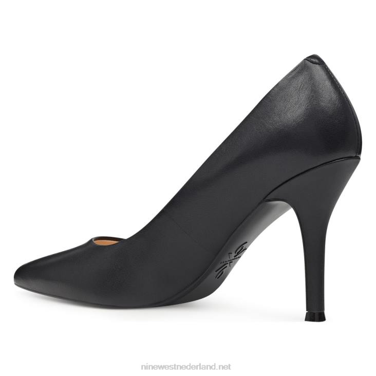 vijfde 9x9 pumps met spitse neus Nine West 62LB2374 zwart leer