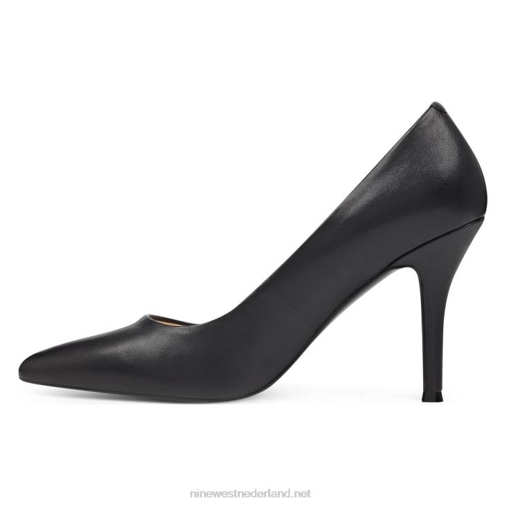 vijfde 9x9 pumps met spitse neus Nine West 62LB2374 zwart leer