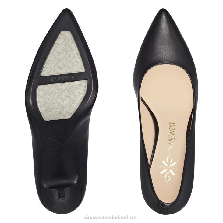 vijfde 9x9 pumps met spitse neus Nine West 62LB2374 zwart leer