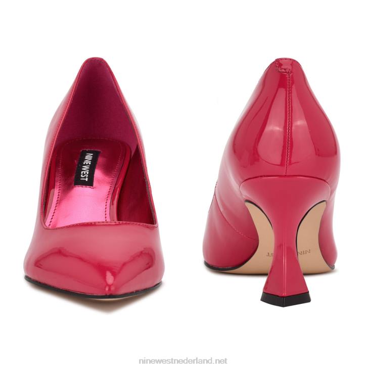 werken in pumps met puntige neus Nine West 62LB2171 magenta patent