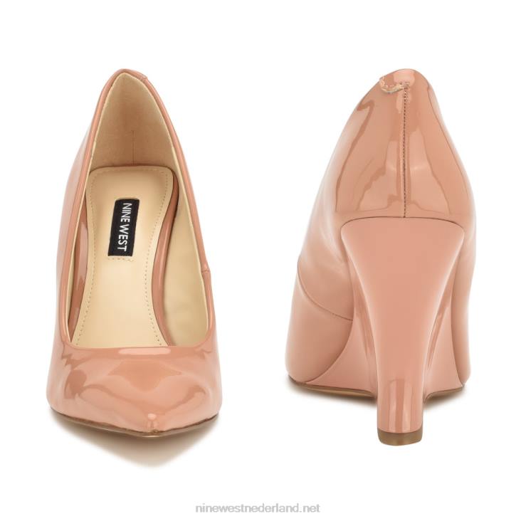 eaava puntige teen wedges Nine West 62LB1138 licht natuurlijk patent