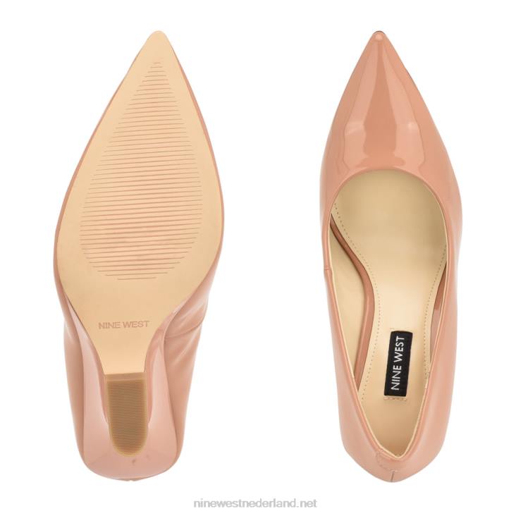 eaava puntige teen wedges Nine West 62LB1138 licht natuurlijk patent