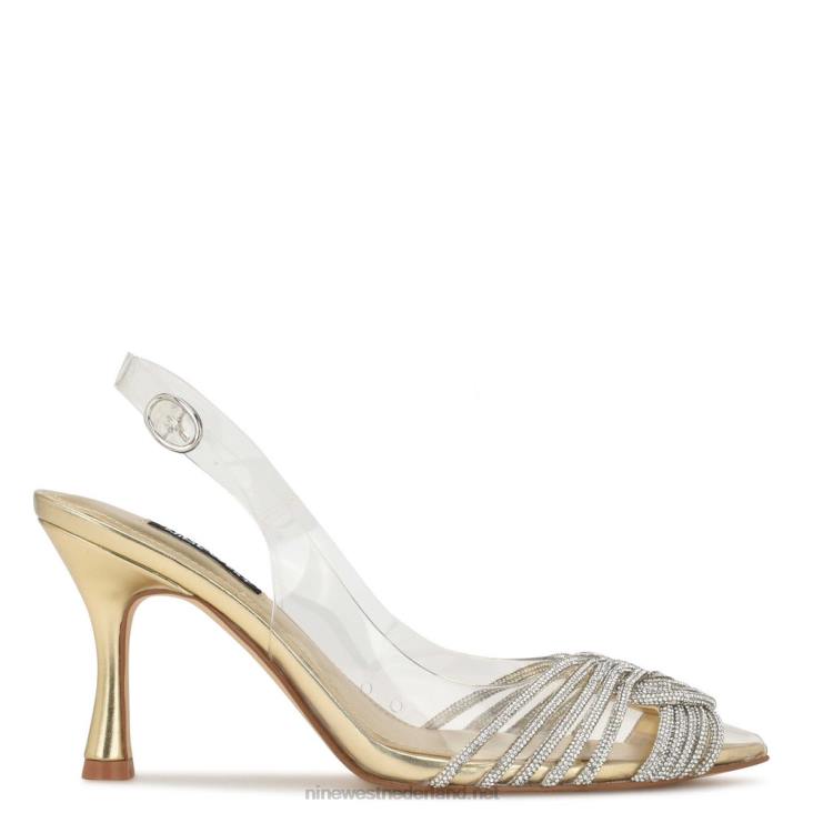 nalan slingback pumps Nine West 62LB841 goud/helder kristal