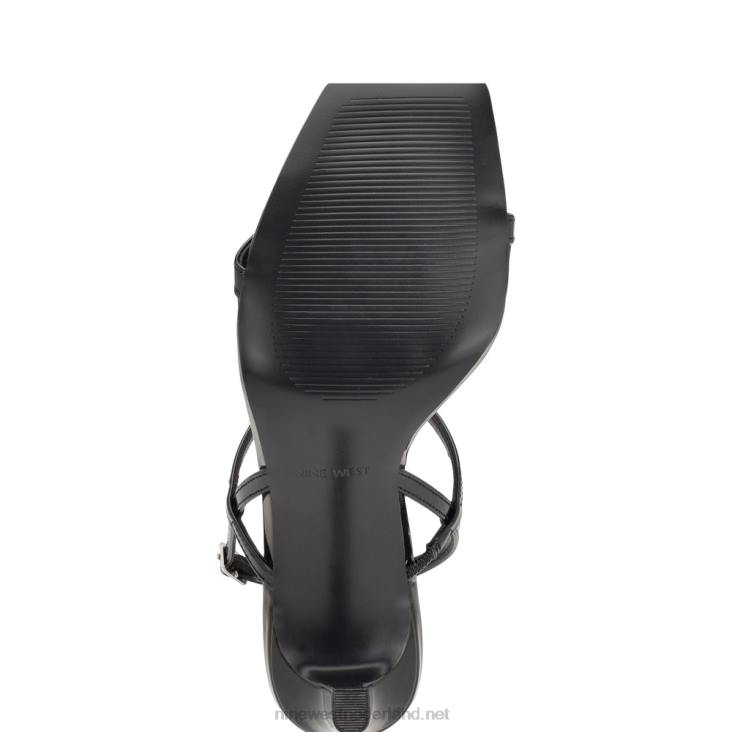 olah slingback sandalen met hak Nine West 62LB165 zwart patent