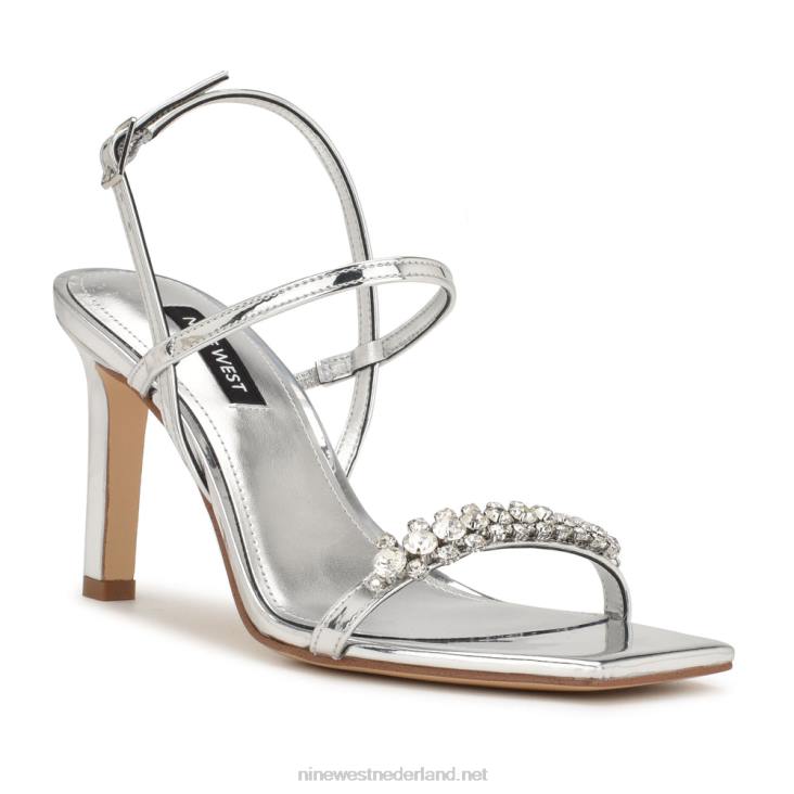 oreece slingback sandalen met hak Nine West 62LB162 zilver