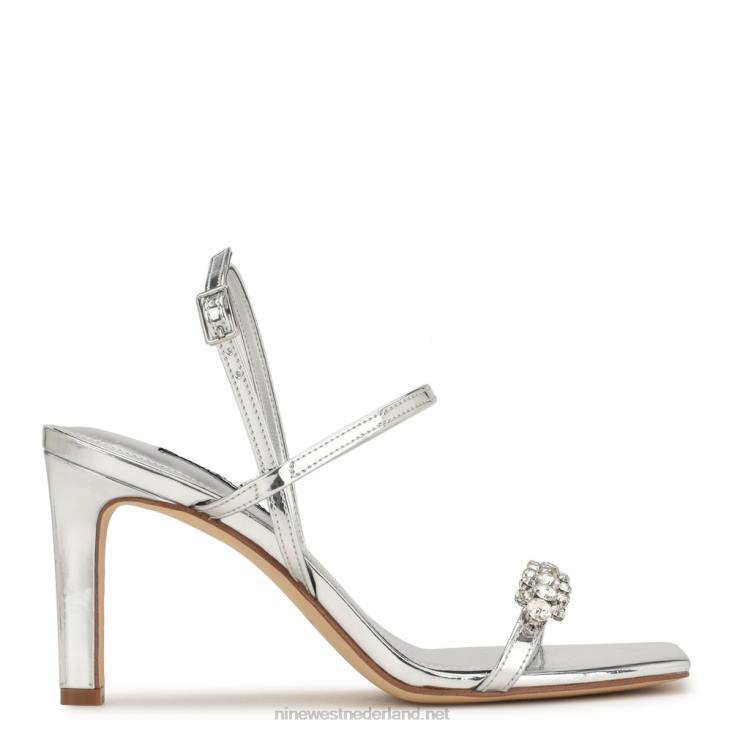 oreece slingback sandalen met hak Nine West 62LB1714 zilver