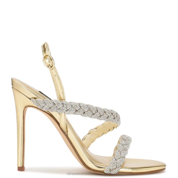 tiff slingback sandalen met hak Nine West 62LB1821 platina kristal
