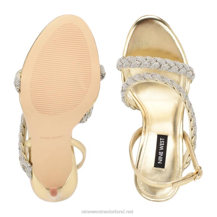 tiff slingback sandalen met hak Nine West 62LB1821 platina kristal