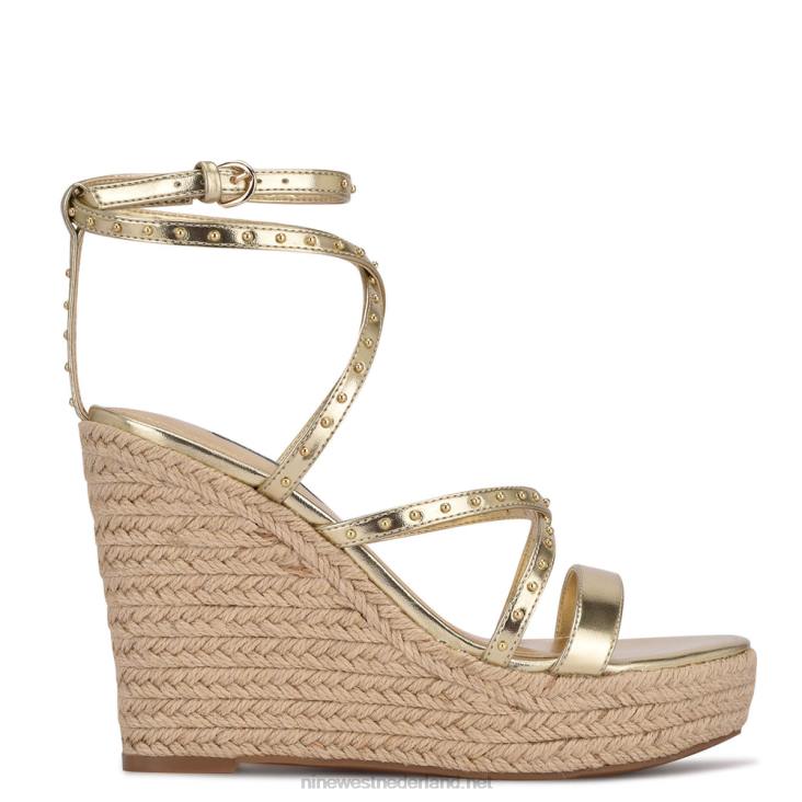 Hunda espadrillesandalen met sleehak Nine West 62LB795 platina