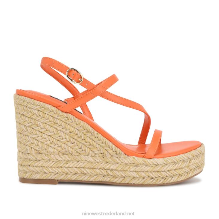 Jills espadrillesandalen met sleehak Nine West 62LB1132 oranje
