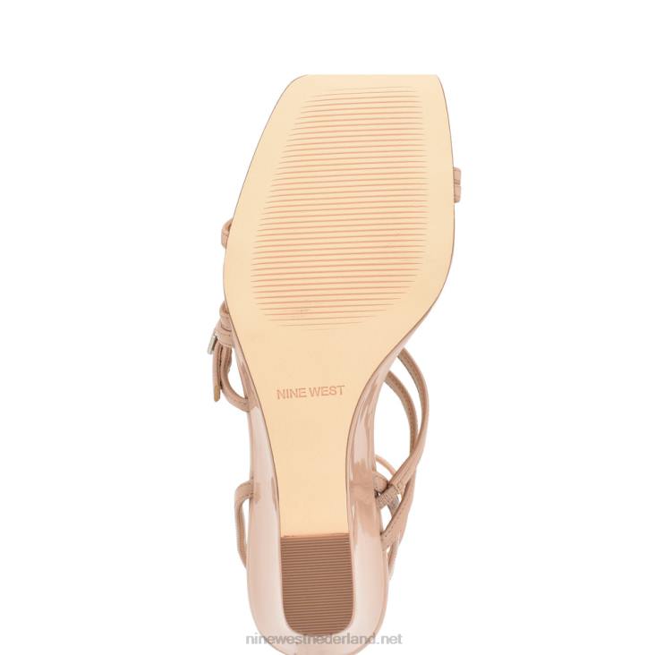 Keamer sleehak sandalen met enkelbandje Nine West 62LB1129 licht natuurlijk patent